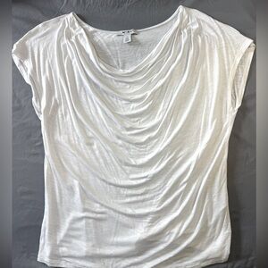 White House Black Market Casual White Drape Top